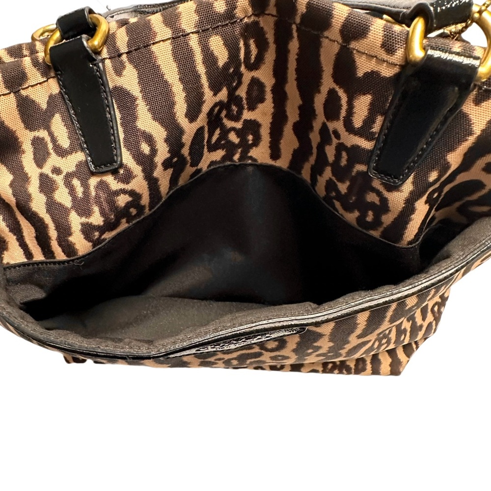 COACH EUC Nylon “Ocelot” Print Shoulder Bag Tote #E1405-F31901 - Picture 5 of 9